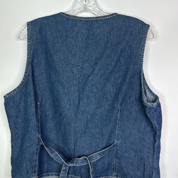 Vintage Basic Editions Spring Floral Butterly Button Cottagecore Vest Size Large - Picture 5 of 8